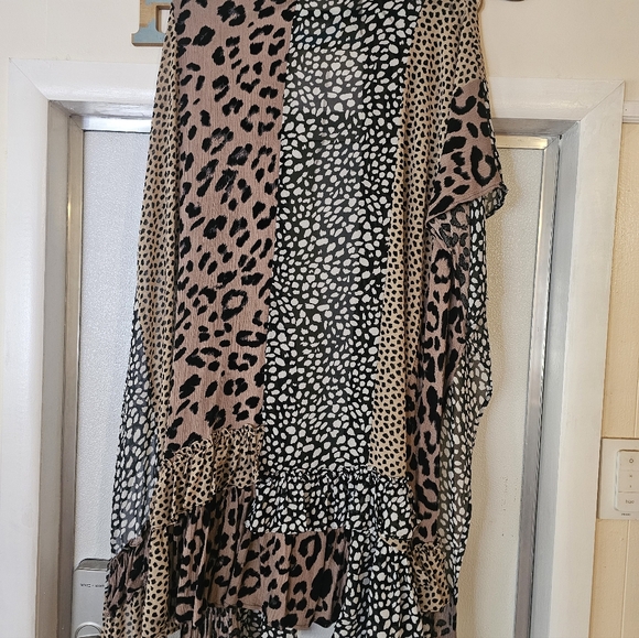 Umgee Boutique Long Length Animal Print Kimono 1/2X - Picture 9 of 9